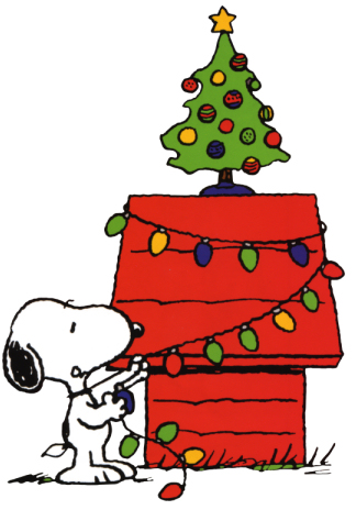 Ah!  Even Snoopy is bitten by the Santa bug!